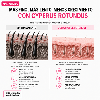 Serum para frenar el crecimiento del vello