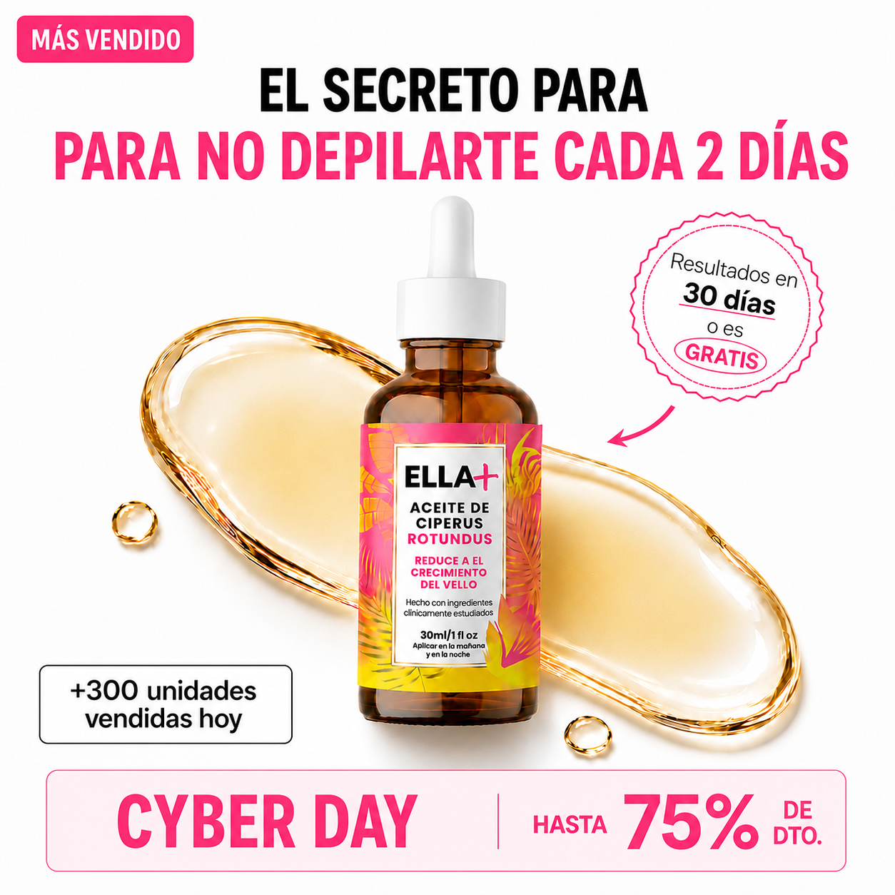 Serum para frenar el crecimiento del vello